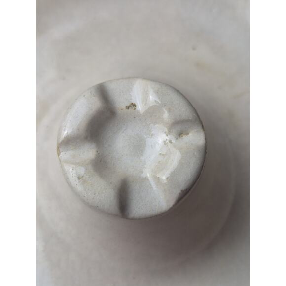 Crock Pottery Replacement Lid 5.75" D White Stoneware American Canning - Picture 9 of 9